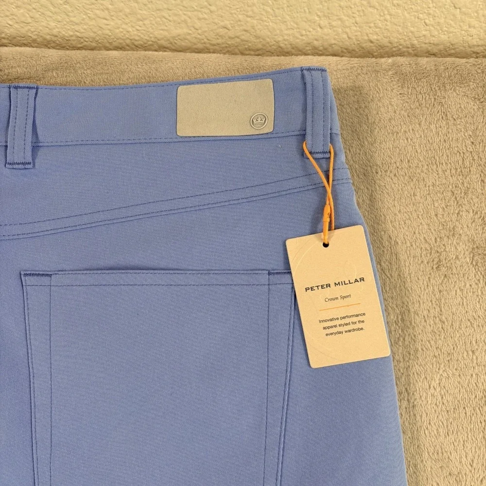 Peter Millar Crown 5 Pocket‎ eb66 Performance Pants Estate Blue Men 36x32 NWT